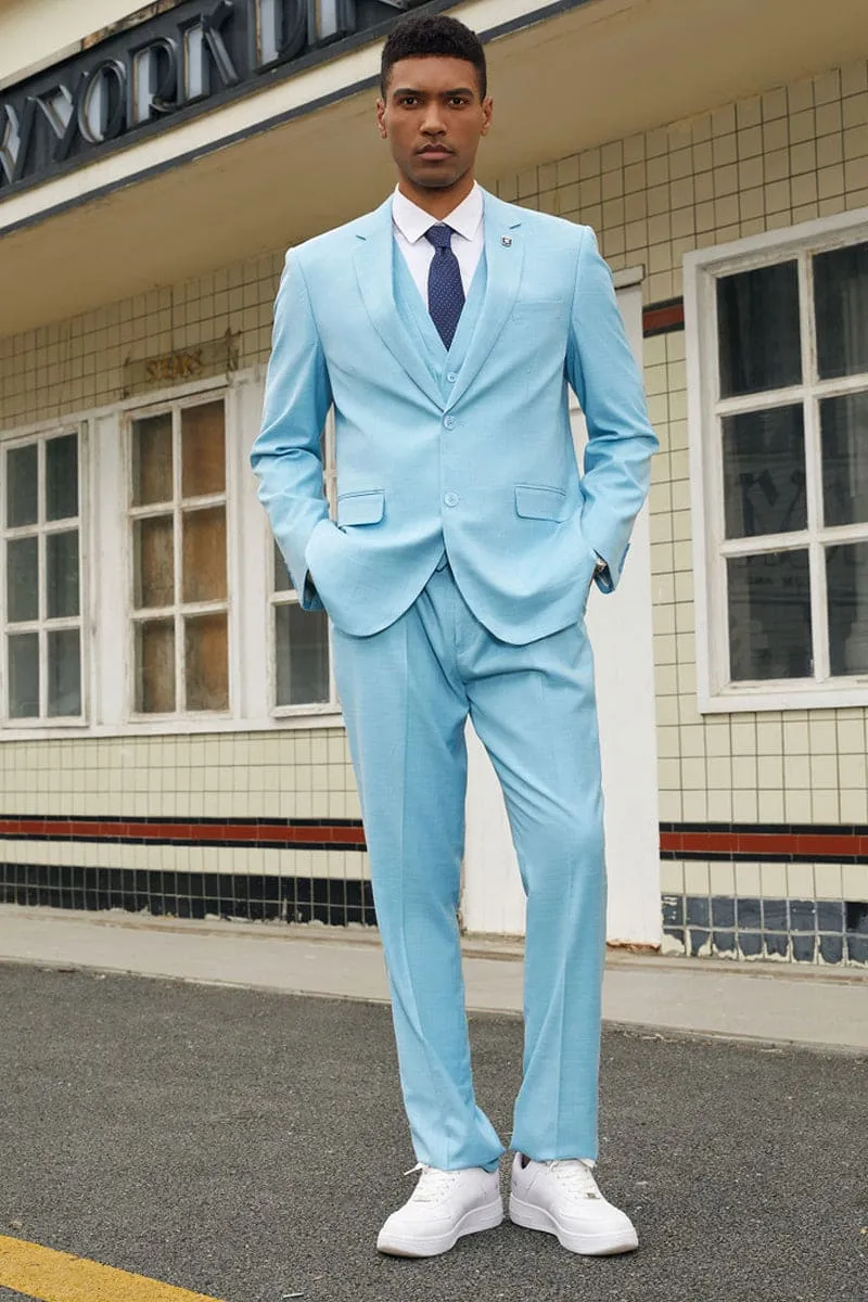 "Mens Stacy Adams Suit - Stacy Adams Suit Men's Fancy Two-Button Vested Suit in Teal Green" sold by Alberto Nardoni product image thumbnail 2