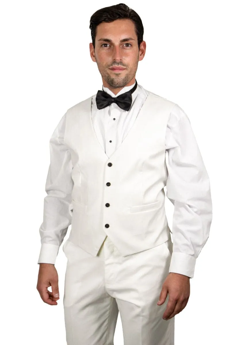 "Mens Stacy Adams Suit - Stacy Adams Suit Men's Ivory Tuxedo - Vested One Button Shawl Lapel" sold by Alberto Nardoni product image thumbnail 2