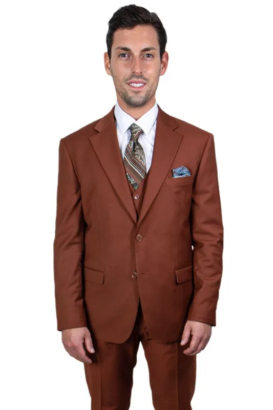 "Mens Stacy Adams Suit - Stacy Adams  Suit Men's Two Button Vested Basic Suit - Brown" sold by Alberto Nardoni