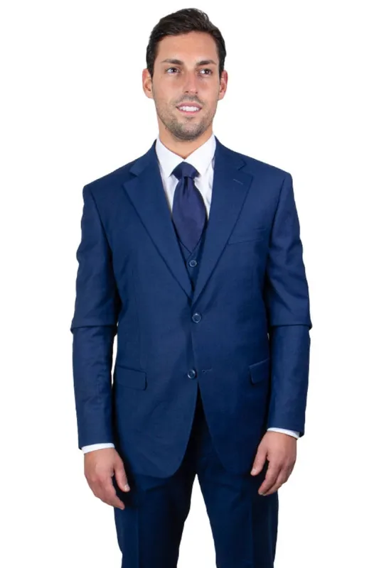 "Mens Stacy Adams Suit - Stacy Adams Suit Men's Two Button Vested Basic Suit in Indigo Blue" sold by Alberto Nardoni