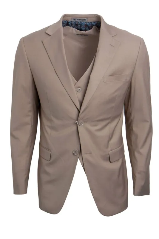 "Mens Stacy Adams Suit -Stacy Adams  Suit Men's Vested Two Button Notch Lapel Suit - Tan" sold by Alberto Nardoni