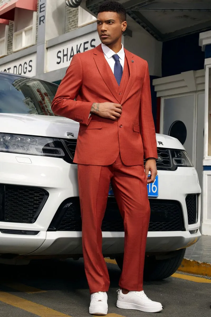 "Mens Stacy Adams Suit -Stacy Adams Suit Men's Fancy Two-Button Vested Suit in Rust" sold by Alberto Nardoni product image thumbnail 2