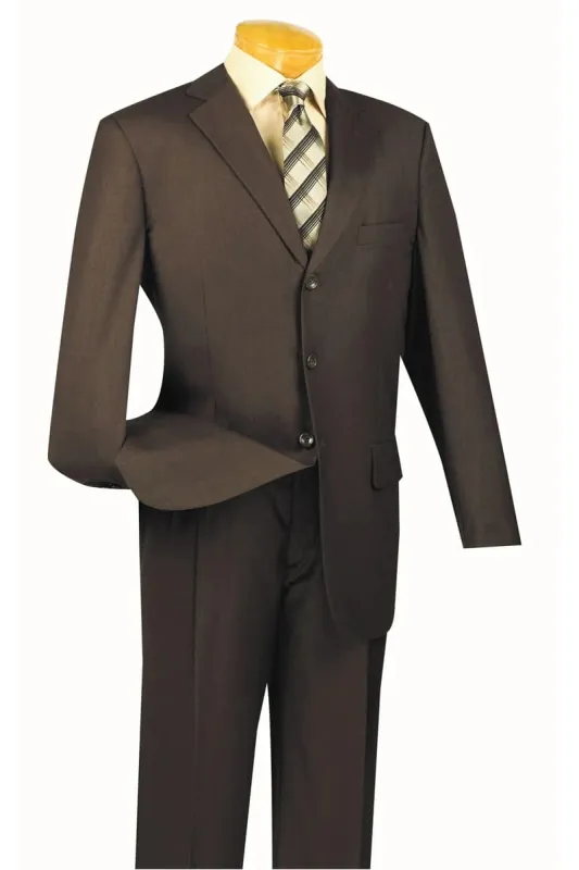 Mens Classic 3 button 2 Piece Suit in Brown sold by Alberto Nardoni