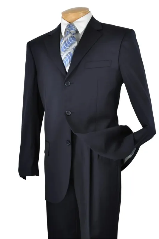Mens Classic 3 button 2 Piece Suit in Navy sold by Alberto Nardoni