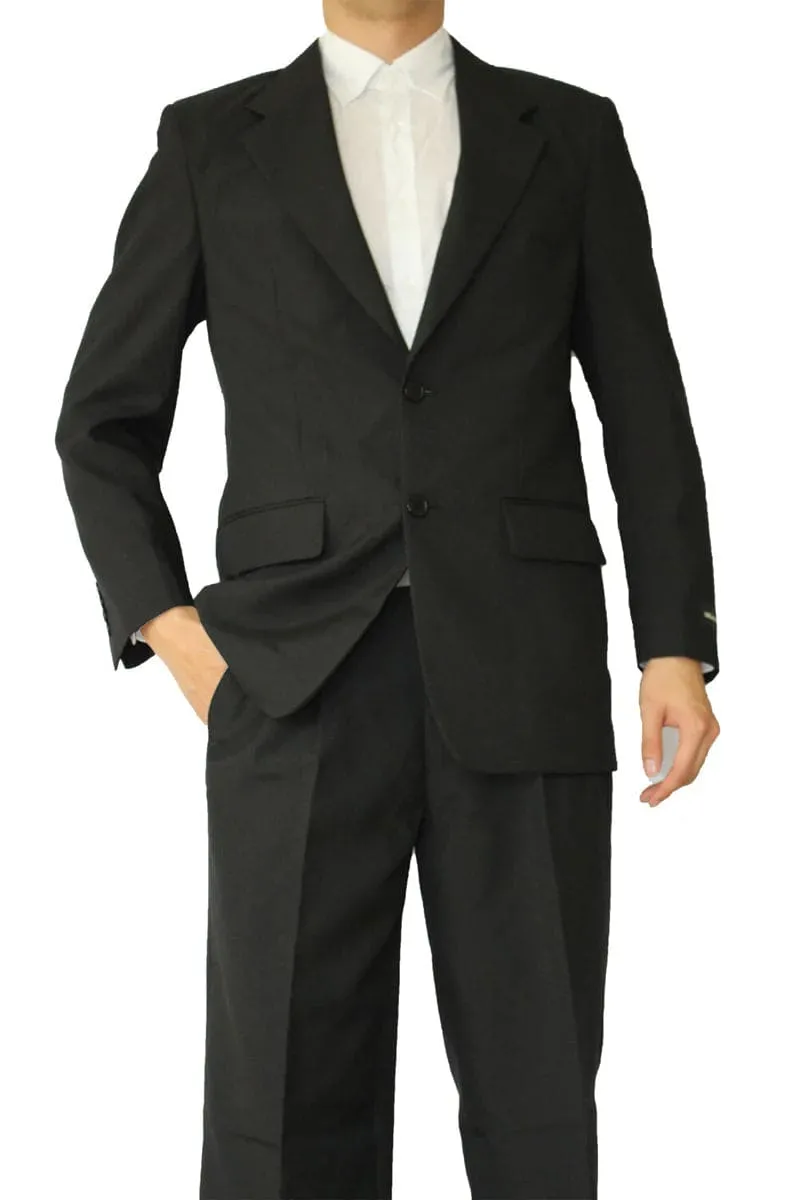 "Classic Fit Men's 2 Button Poplin Suit in Black - CLOSE OUT 42S" sold by Alberto Nardoni