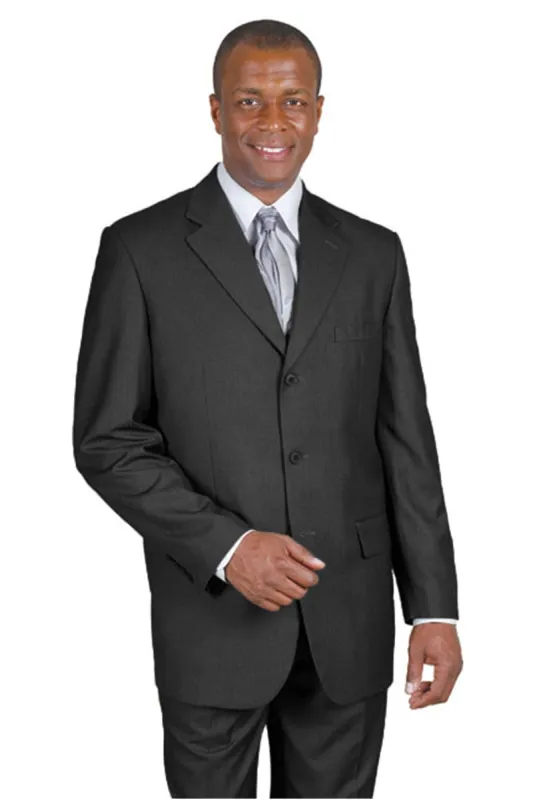 "Classic Men's 3-Button Black Wool Pinstripe Suit - Tonal Design" sold by Alberto Nardoni