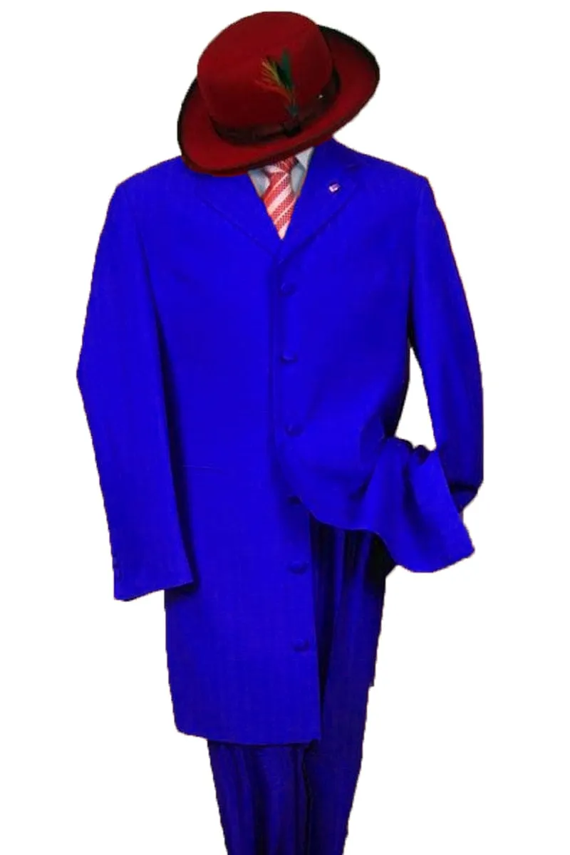 "Royal Blue Men's Classic 2PC Long Zoot Suit - Fashionable Elegance" sold by Alberto Nardoni