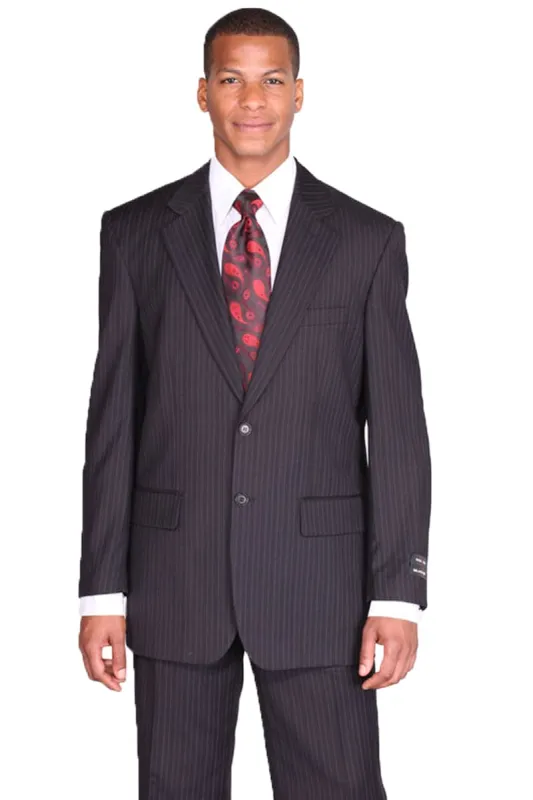 "Grey Banker Pinstripe Suit - Mens 2 Button Modern Fit" sold by Alberto Nardoni