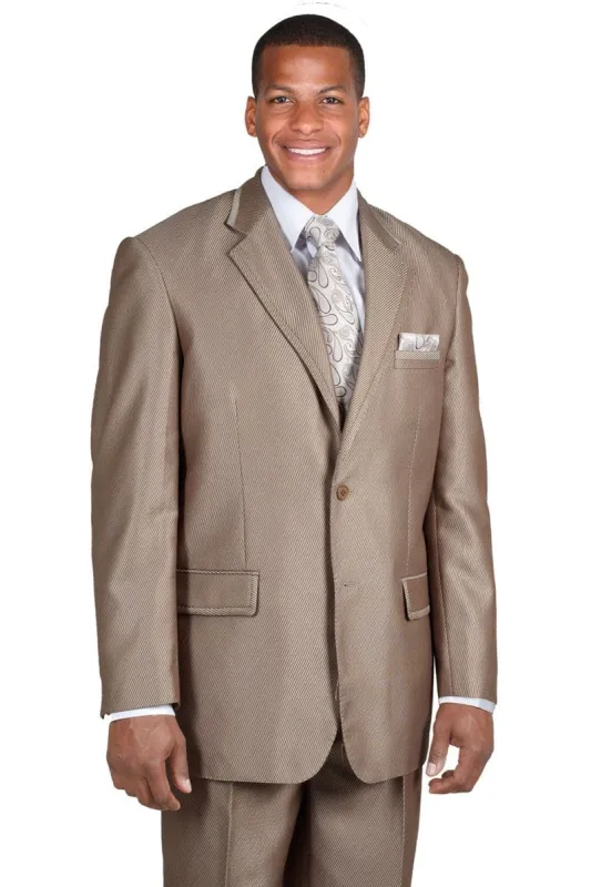 "Sharkskin Suit Men's Brown - 2 Button Diagonal Shiny Design" sold by Alberto Nardoni