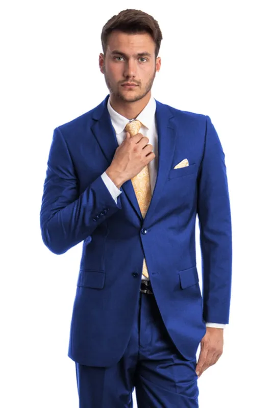 "Modern Fit Men's Business Suit - Two Button, Royal Blue" sold by Alberto Nardoni