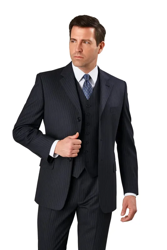 "Charcoal Grey 3-Button Classic Fit Men's Suit, 100% Wool" sold by Alberto Nardoni