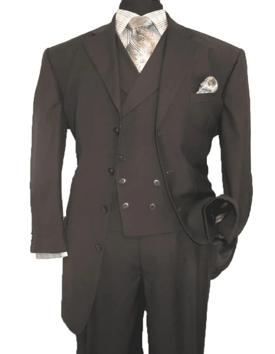 "Brown Men's Fashion Suit - 4 Button with Double Breasted Vest" sold by Alberto Nardoni