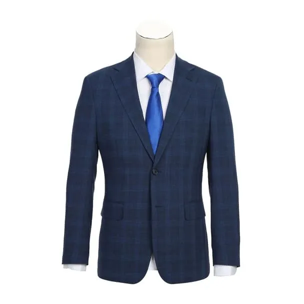 Designer Brand - Wool Stretch Single Breasted Slim Fit Blue Suit sold by Alberto Nardoni