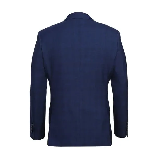 Wool Stretch Single Breasted Slim Fit Midnight Blue Suit sold by Alberto Nardoni product image thumbnail 3