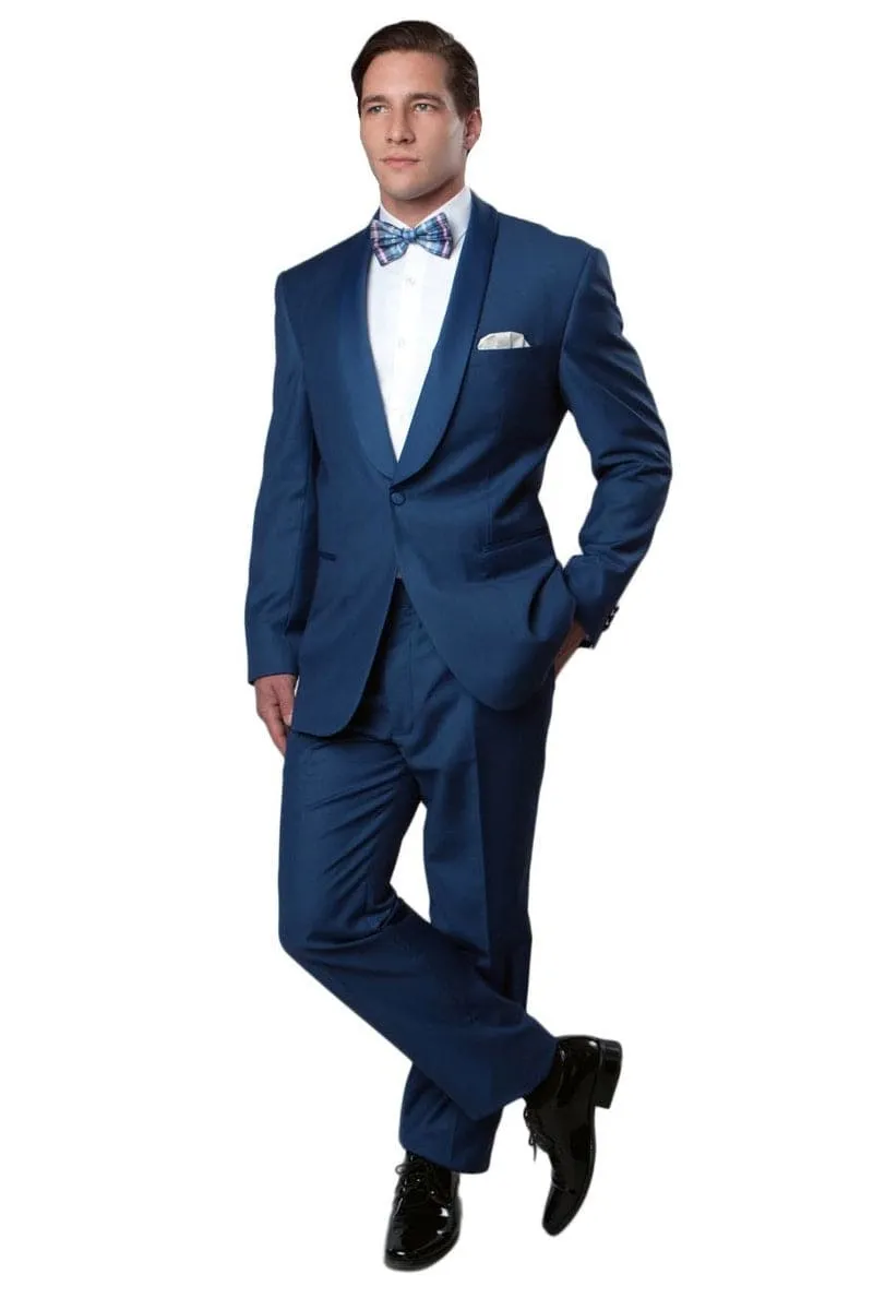 Midnight Blue Men's Slim Fit Classic Shawl Lapel Tuxedo sold by Alberto Nardoni product image thumbnail 2