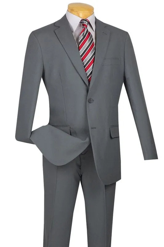 "Modern Fit Two-Button Men's Suit in Light Grey - Wool Feel" sold by Alberto Nardoni