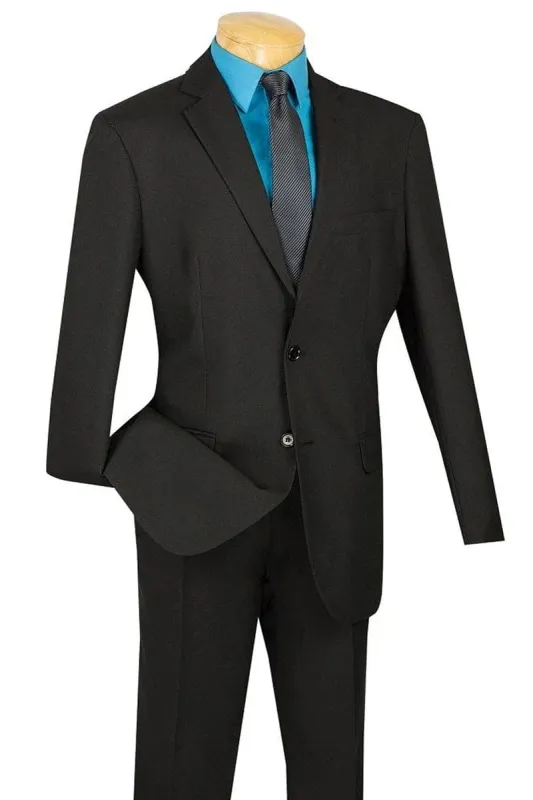 "Black Modern Fit Wool Feel Men's Suit - Two Button Style" sold by Alberto Nardoni
