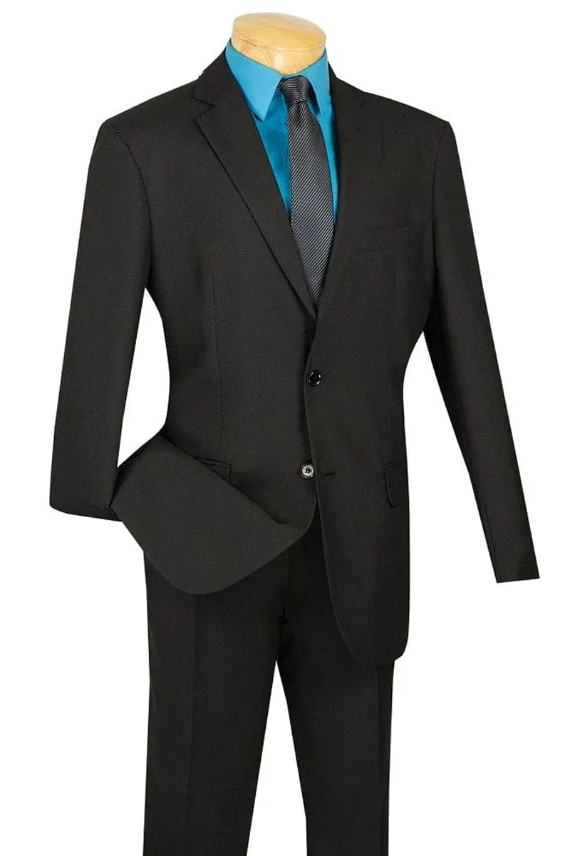 "Black Modern Fit Wool Feel Men's Suit - Two Button Style" sold by Alberto Nardoni