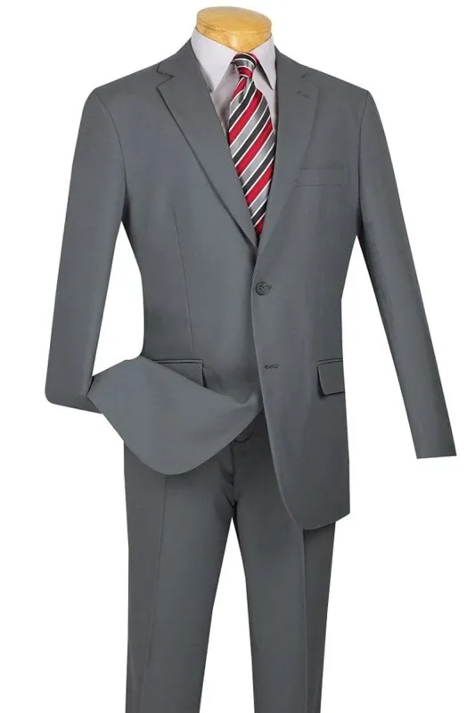 "Modern Fit Two Button Poplin Suit for Men - Light Grey" sold by Alberto Nardoni