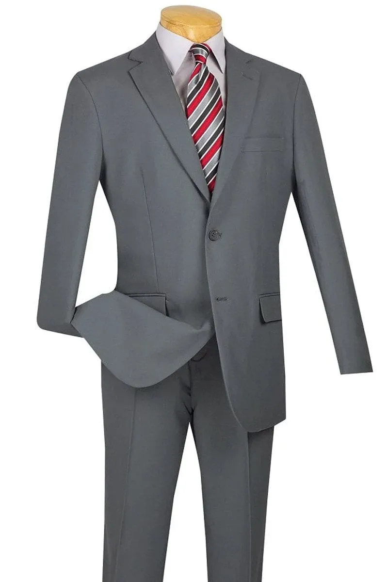 "Modern Fit Two Button Poplin Suit for Men - Light Grey" sold by Alberto Nardoni