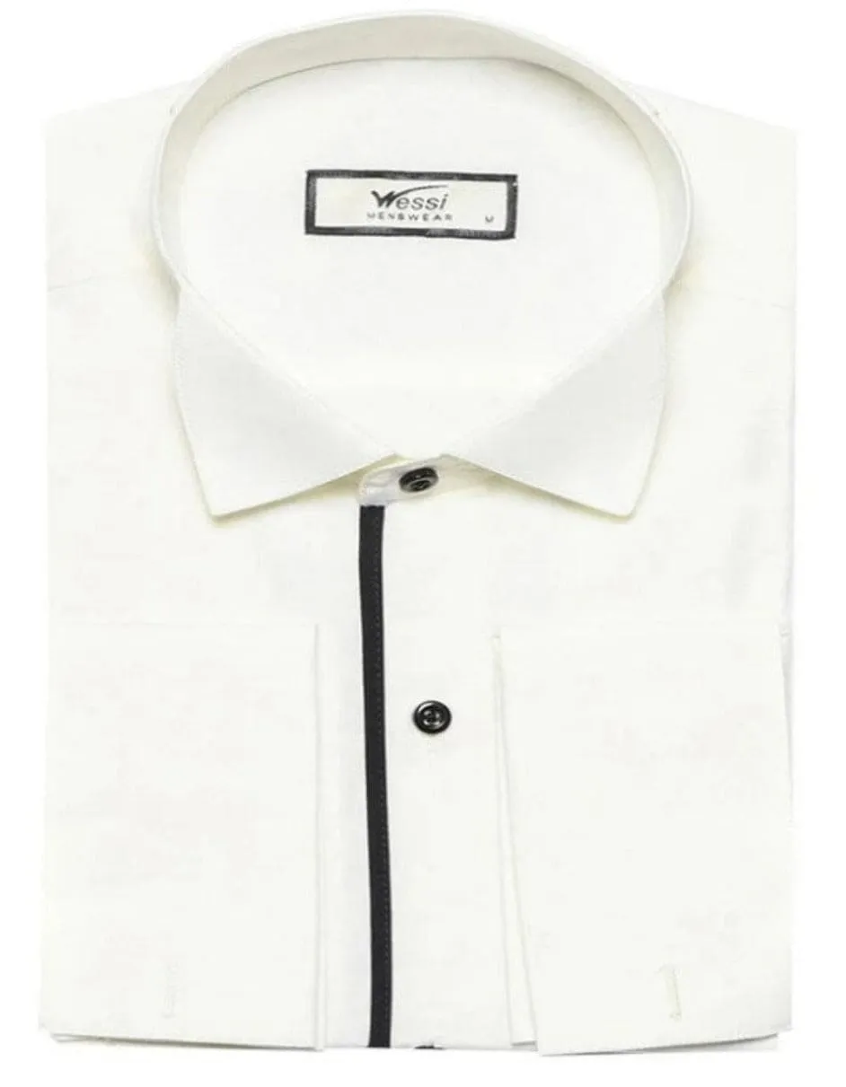 Cream Tuxedo Shirt sold by Alberto Nardoni product image thumbnail 5