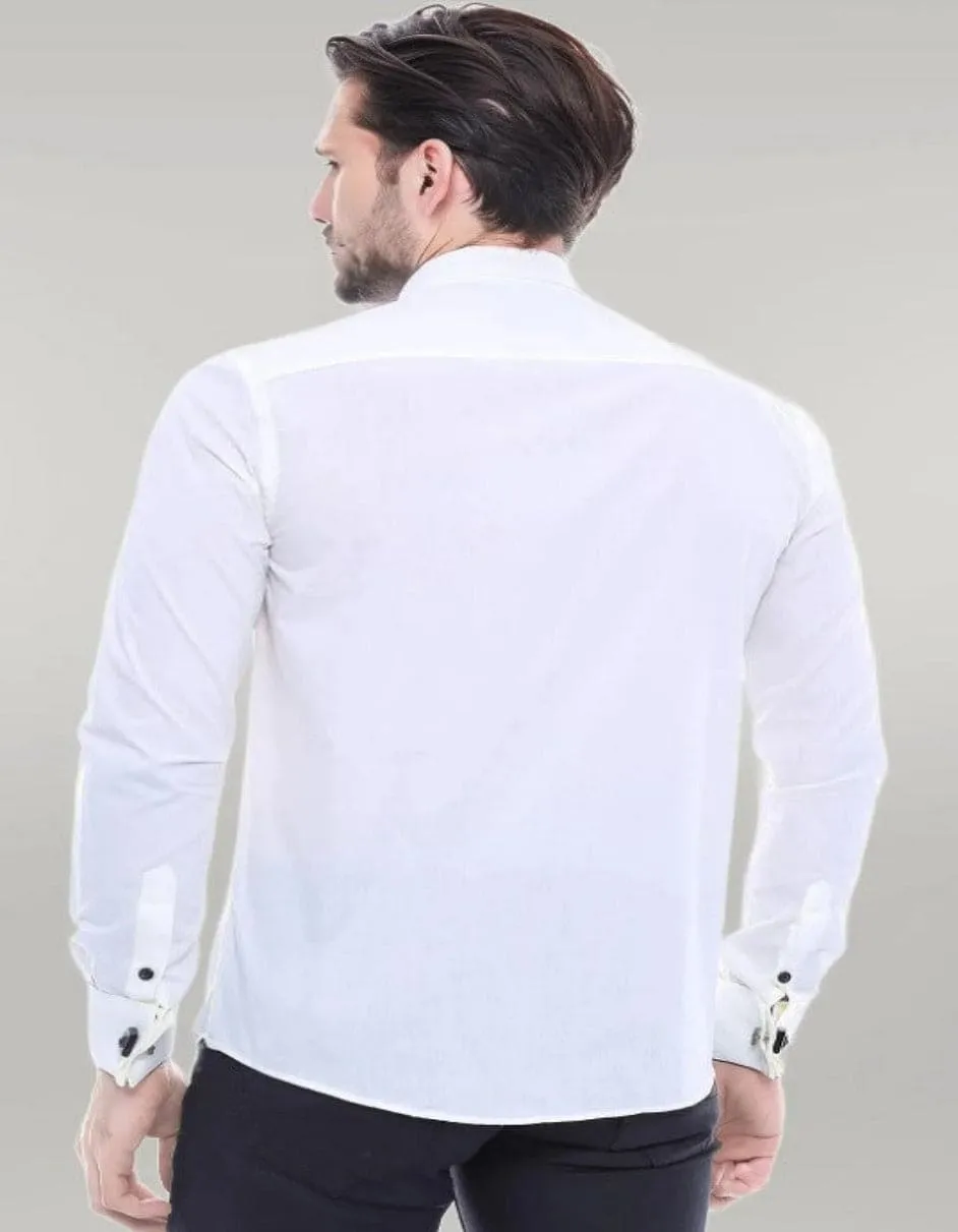Cream Tuxedo Shirt sold by Alberto Nardoni product image thumbnail 3
