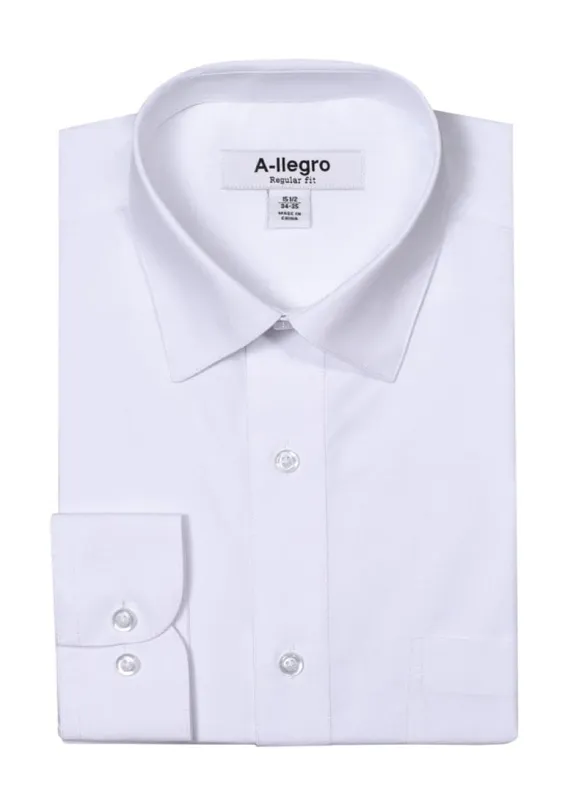 "White Cotton Dress Shirt for Men - Regular Fit Basic Style" sold by Alberto Nardoni