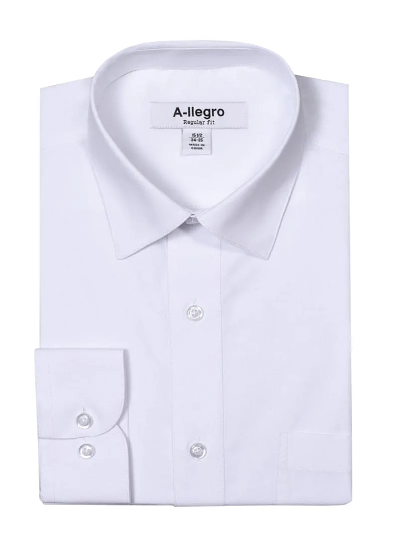 "White Cotton Dress Shirt for Men - Regular Fit Basic Style" sold by Alberto Nardoni