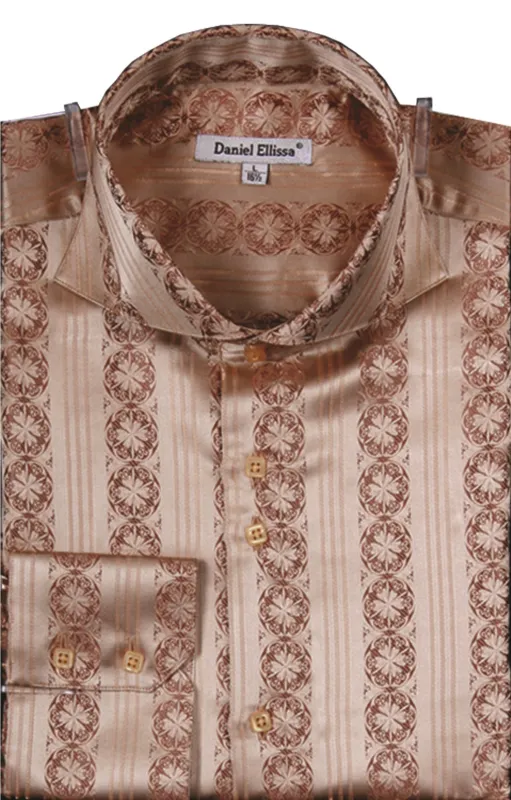 "Fancy Chain Pattern Men's Regular Fit Sports Shirt - Mustard" sold by Alberto Nardoni