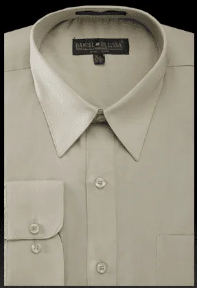Olive Green Men's Regular Fit Dress Shirt - Basic Style sold by Alberto Nardoni