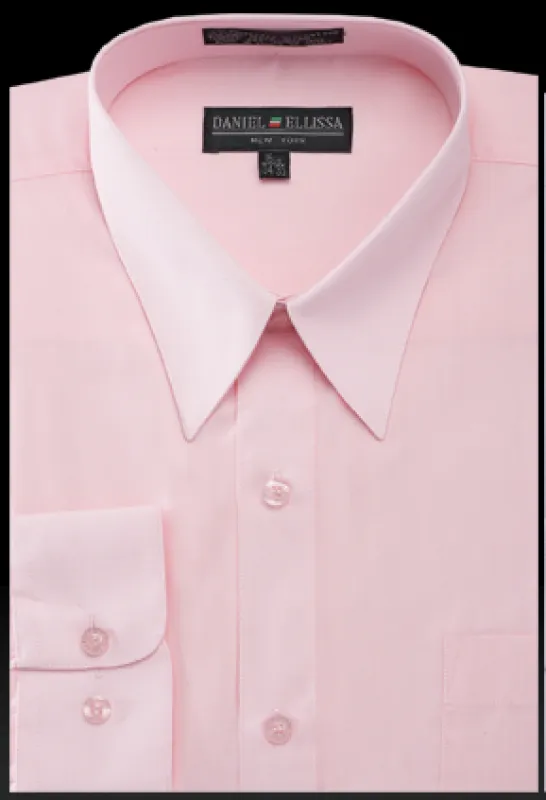 Pink Men's Regular Fit Dress Shirt - Basic Style sold by Alberto Nardoni