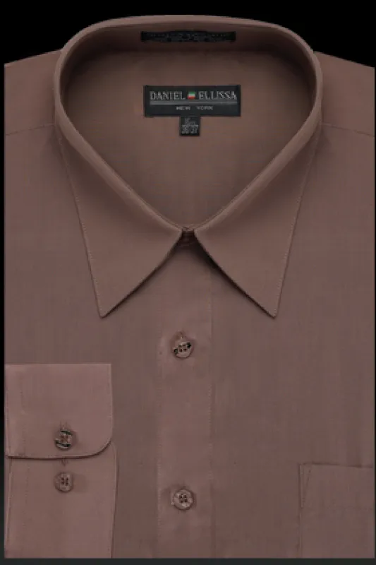 "Taupe Men's Regular Fit Dress Shirt - Basic Style" sold by Alberto Nardoni