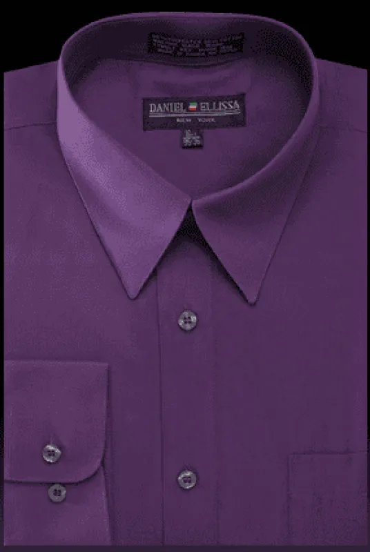 Purple Men's Regular Fit Dress Shirt - Basic Style sold by Alberto Nardoni