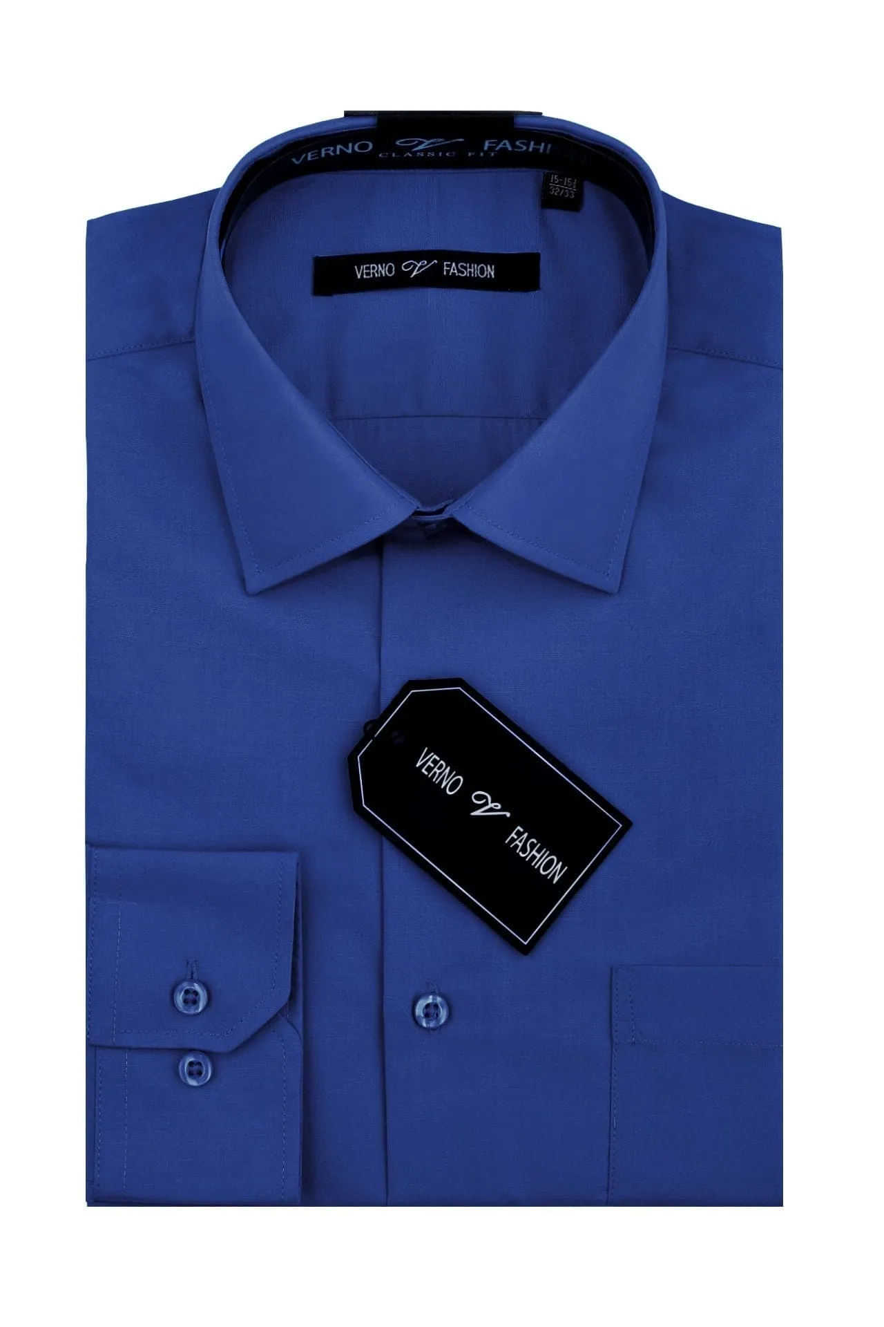 "Royal Blue Men's Dress Shirt - Regular Fit Cotton Blend" sold by Alberto Nardoni