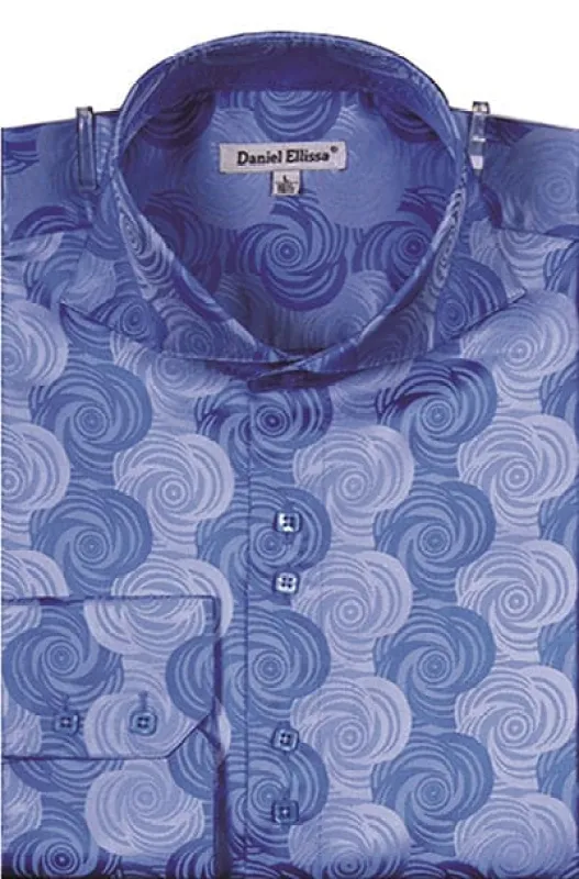 "Blue Men's Sports Shirt - Regular Fit with Fancy Swirl Pattern" sold by Alberto Nardoni