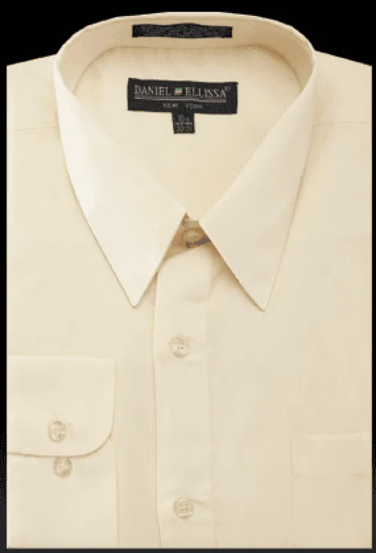 "Men's Regular Fit Dress Shirt - Soft Butter Ivory, Basic Style" sold by Alberto Nardoni