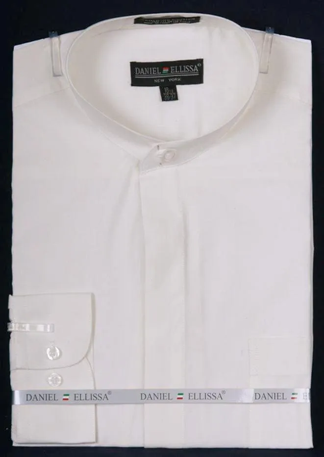 Ivory Men's Classic Banded Collar French Dress Shirt sold by Alberto Nardoni