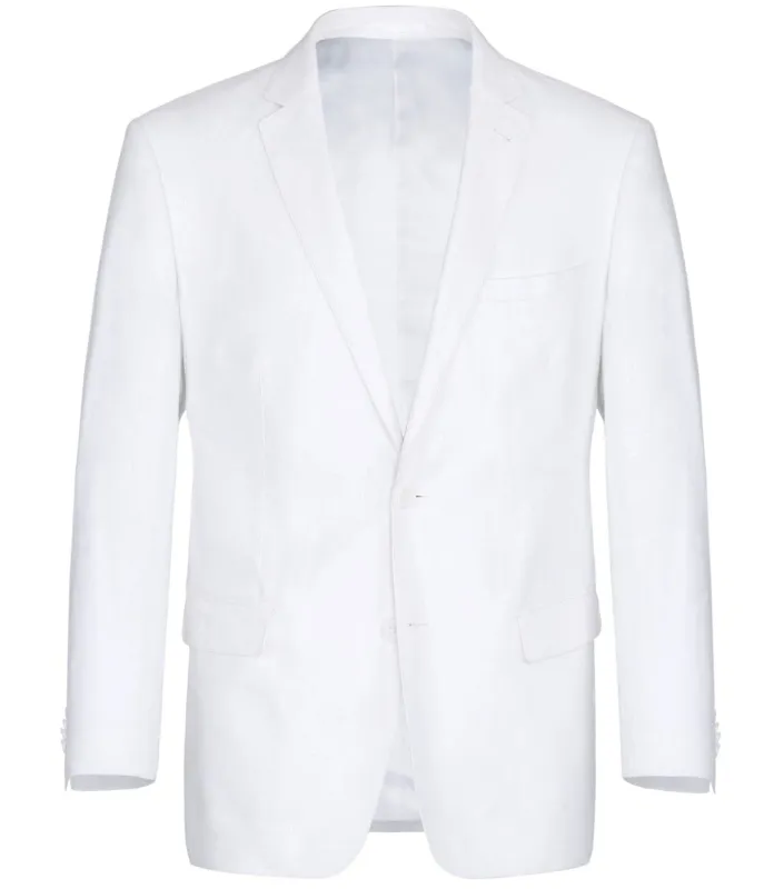 Linen Suit 2 Piece 2 Buttons Regular Fit In White sold by Alberto Nardoni