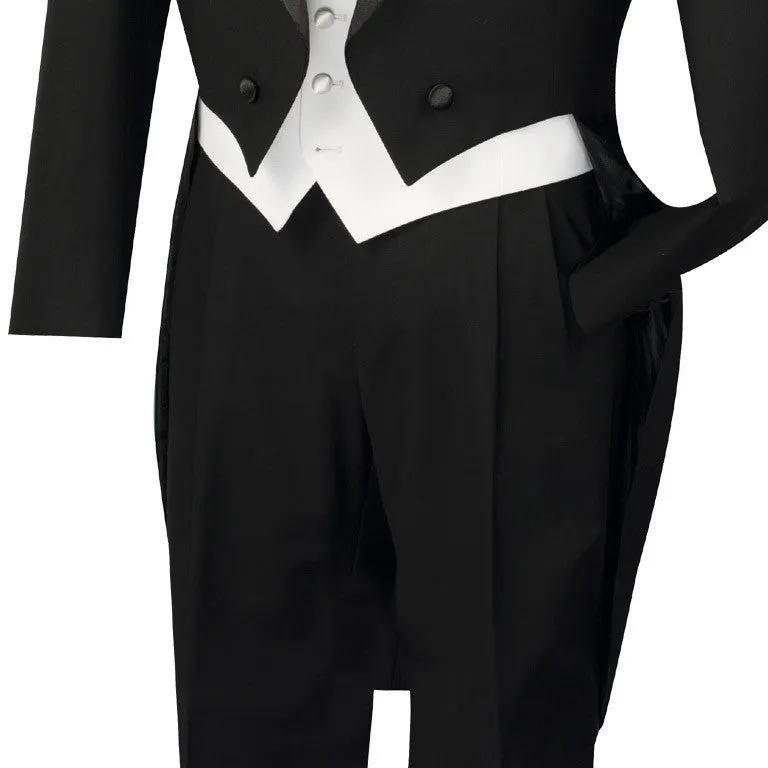 Men's Tuxedo Regular Fit Collection With Tails 3 Piece In Black sold by Alberto Nardoni product image thumbnail 4