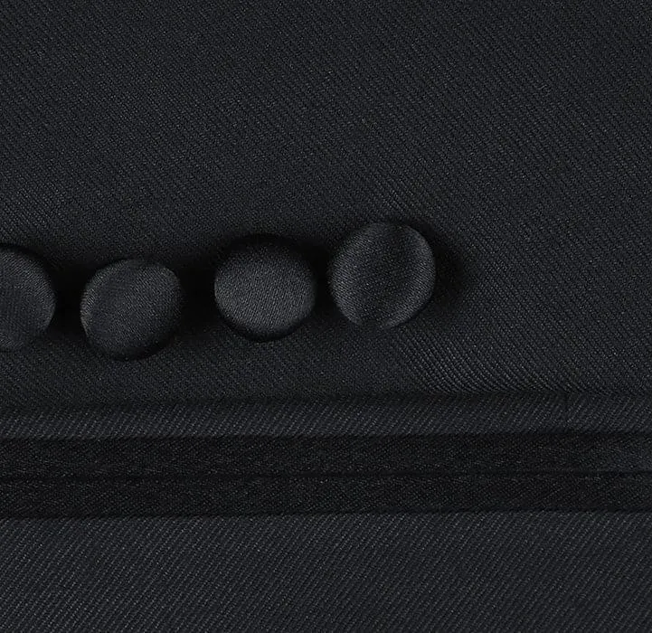 Classic Black Regular Fit 100% Wool Tuxedo Suit sold by Alberto Nardoni product image thumbnail 4