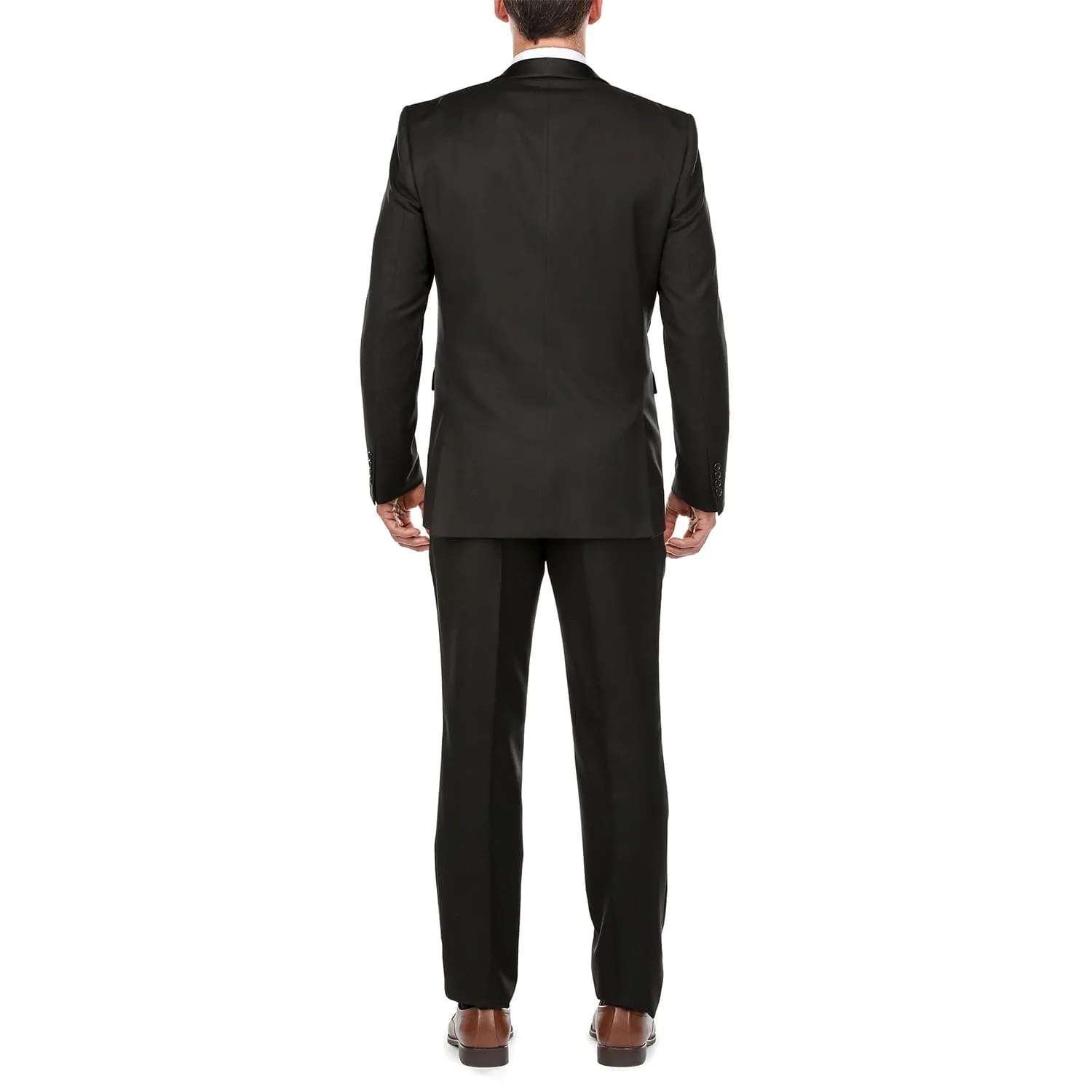 Black 2 Piece Tuxedo Shawl Lapel Slim Fit sold by Alberto Nardoni product image thumbnail 2