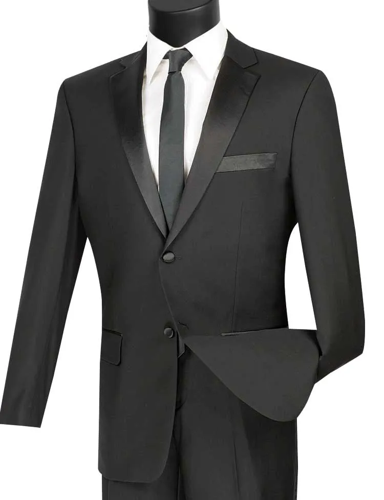 Excalibur Collection - Slim Fit Tuxedo 2 Piece 2 Buttons Design in Black sold by Alberto Nardoni product image thumbnail 3