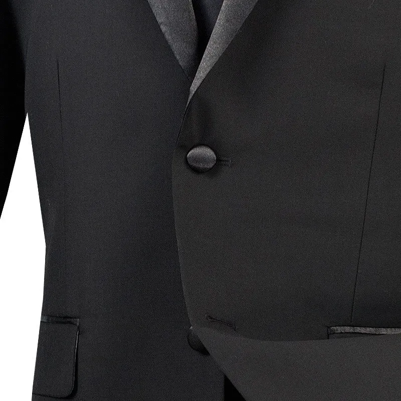 Excalibur Collection - Slim Fit Tuxedo 2 Piece 2 Buttons Design in Black sold by Alberto Nardoni product image thumbnail 4