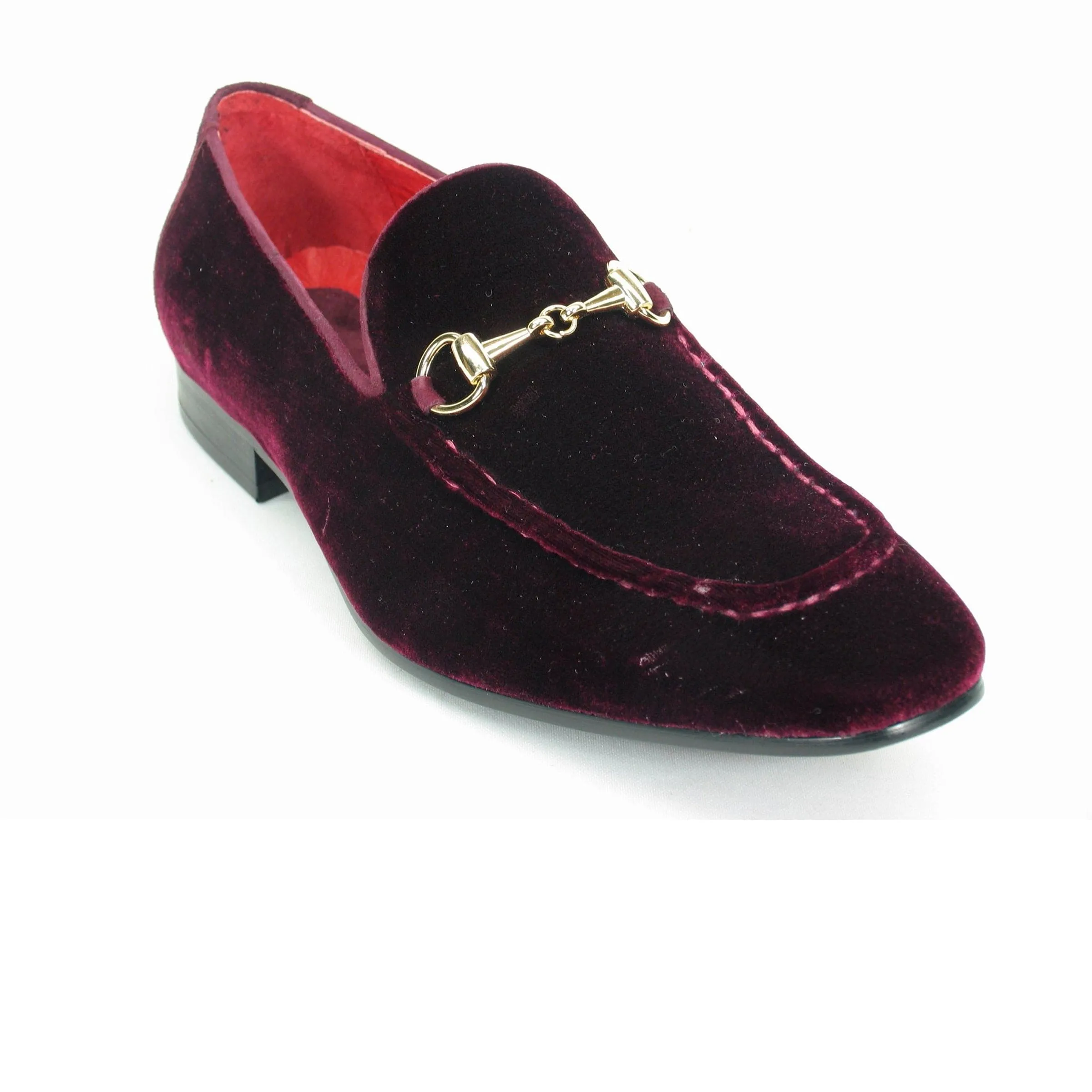 Mens Carrucci Velvet Metal Buckle Loafer Dress Shoe in Black sold by Alberto Nardoni product image thumbnail 2