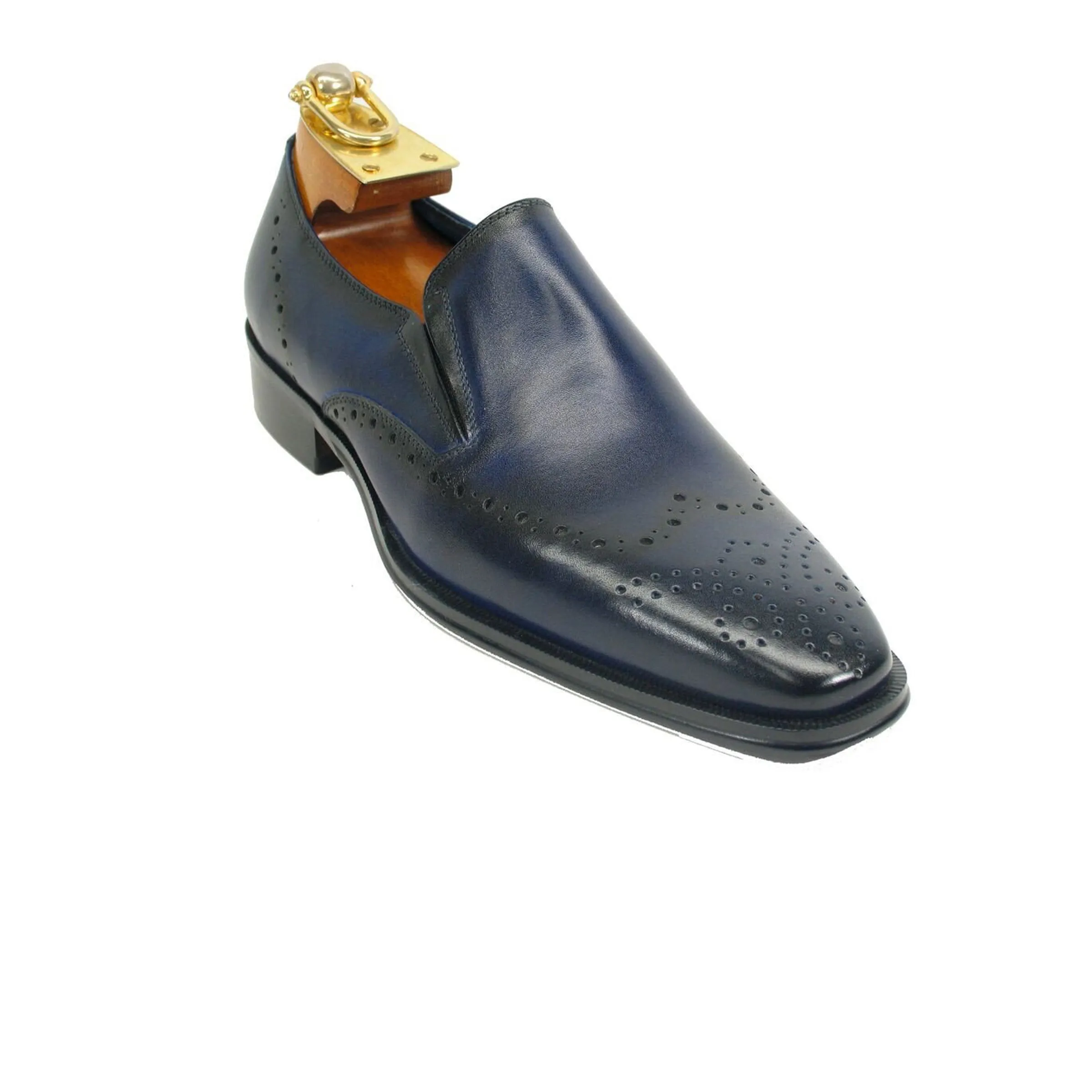 Mens Two Tone Leather Loafer Dress Shoe in Blue & Tan sold by Alberto Nardoni product image thumbnail 2