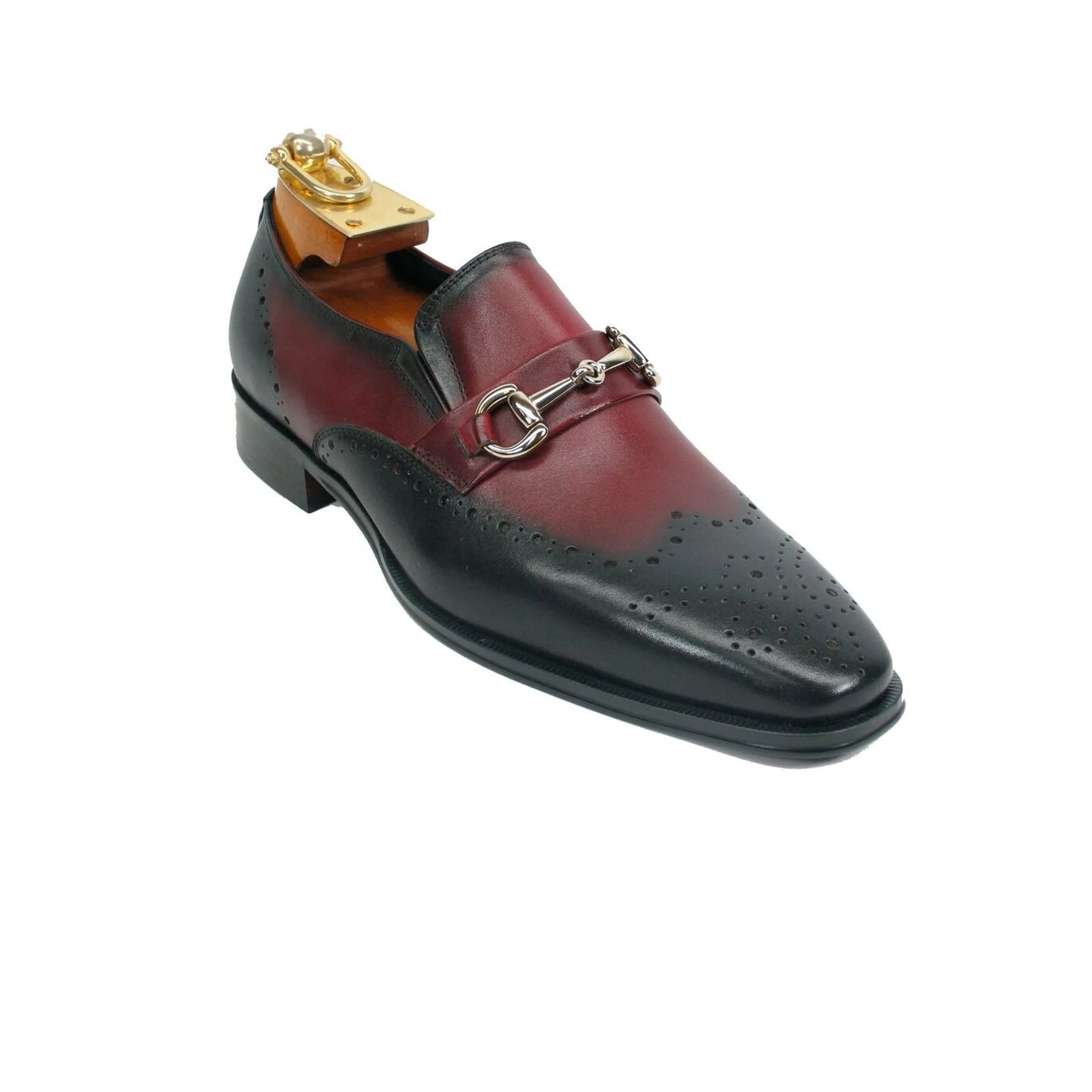 Mens Wholecut Two Tone Leather Wingtip Loafer Dress Shoes in Blue & Tan sold by Alberto Nardoni product image thumbnail 5