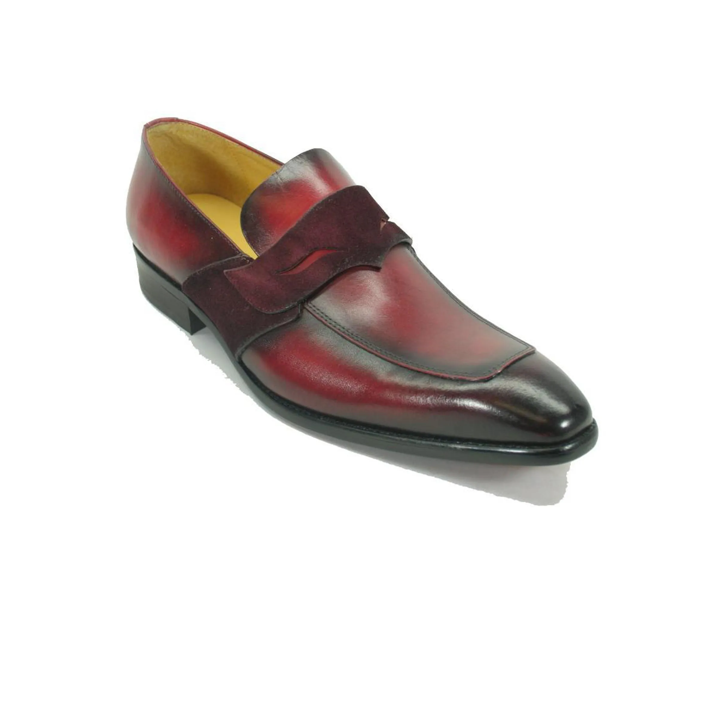 Mens Carrucci Modern Leather Double Penny Loafer Dress Sheo in Brown sold by Alberto Nardoni product image thumbnail 2