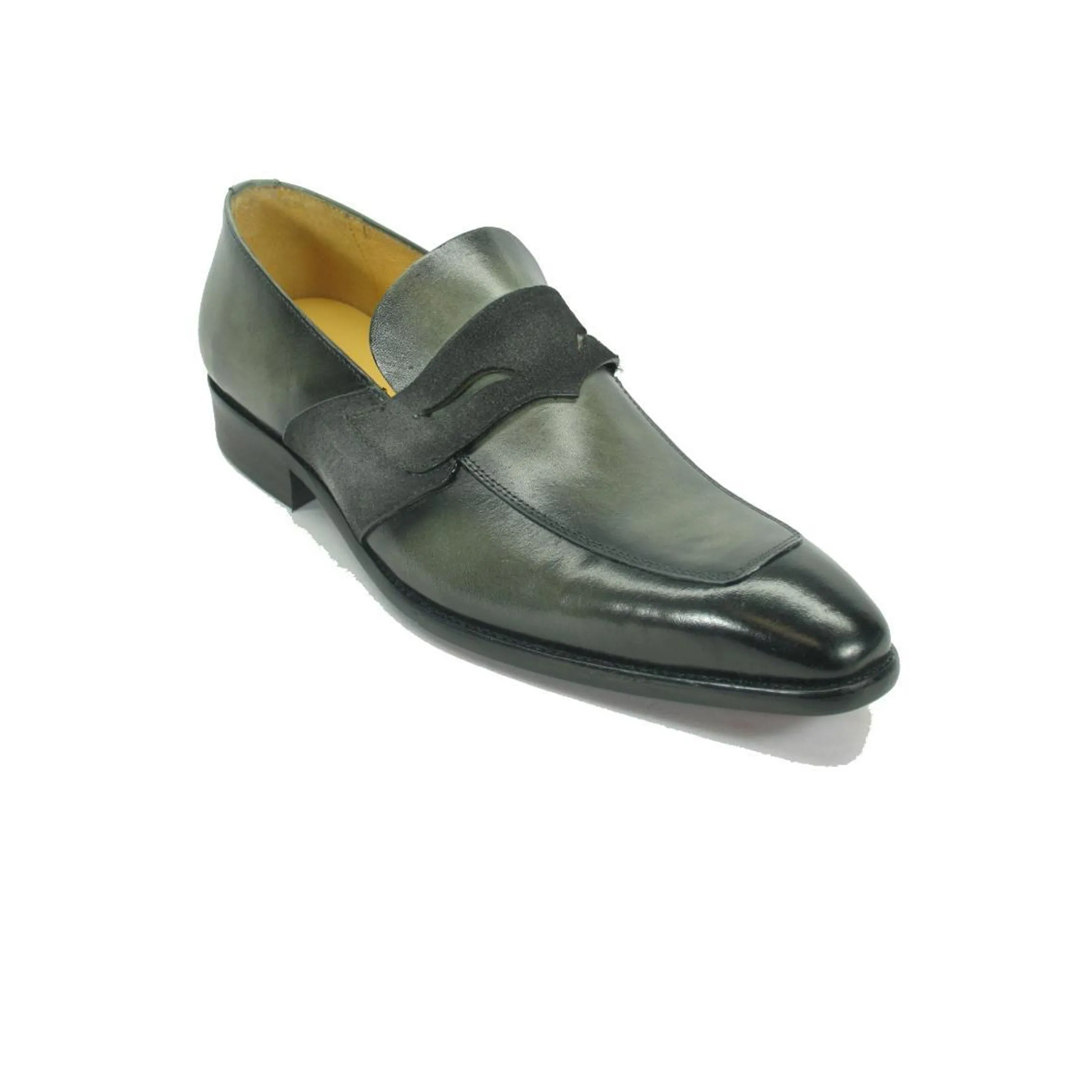 Mens Carrucci Modern Leather Double Penny Loafer Dress Sheo in Brown sold by Alberto Nardoni product image thumbnail 4