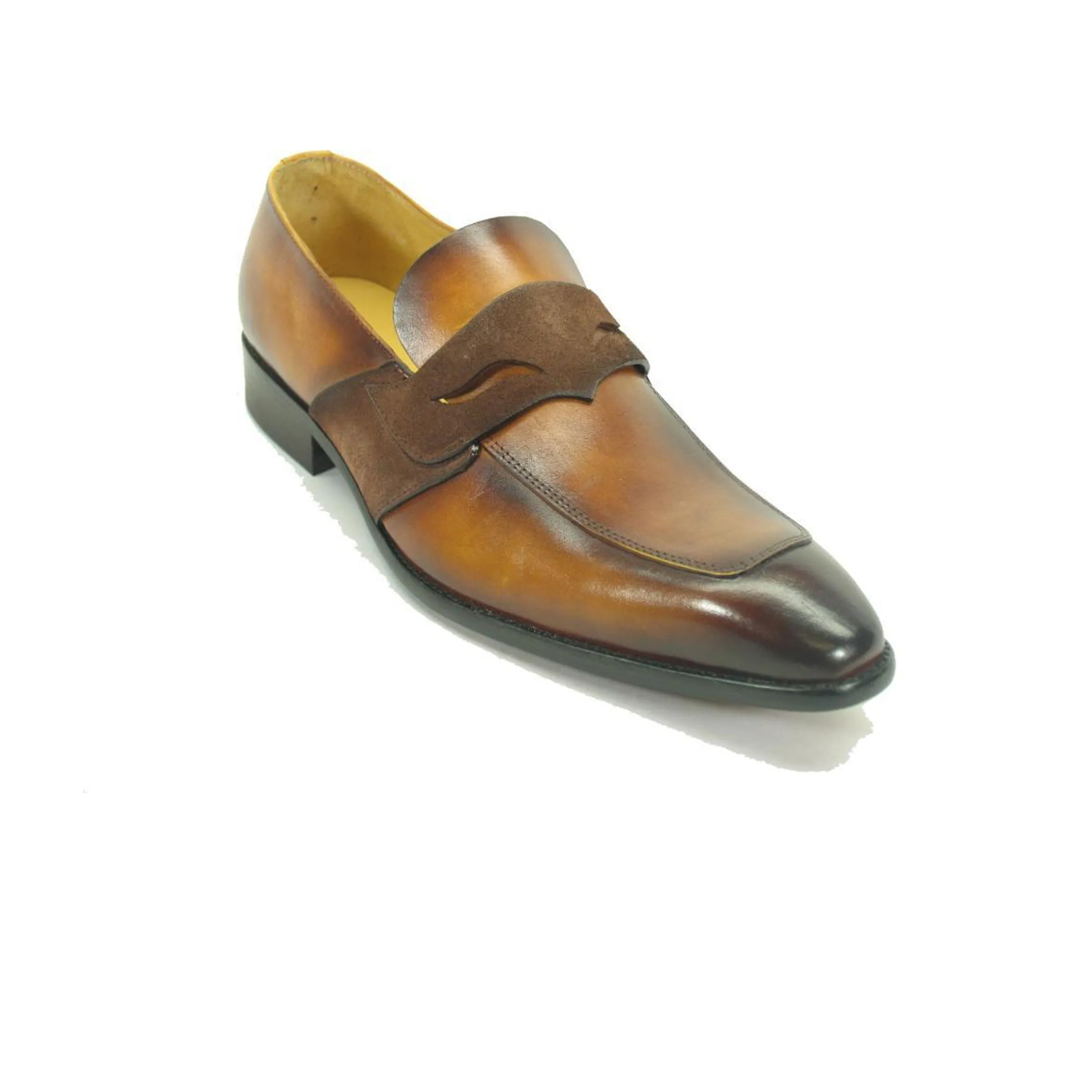 Mens Carrucci Modern Leather Double Penny Loafer Dress Sheo in Grey sold by Alberto Nardoni product image thumbnail 4