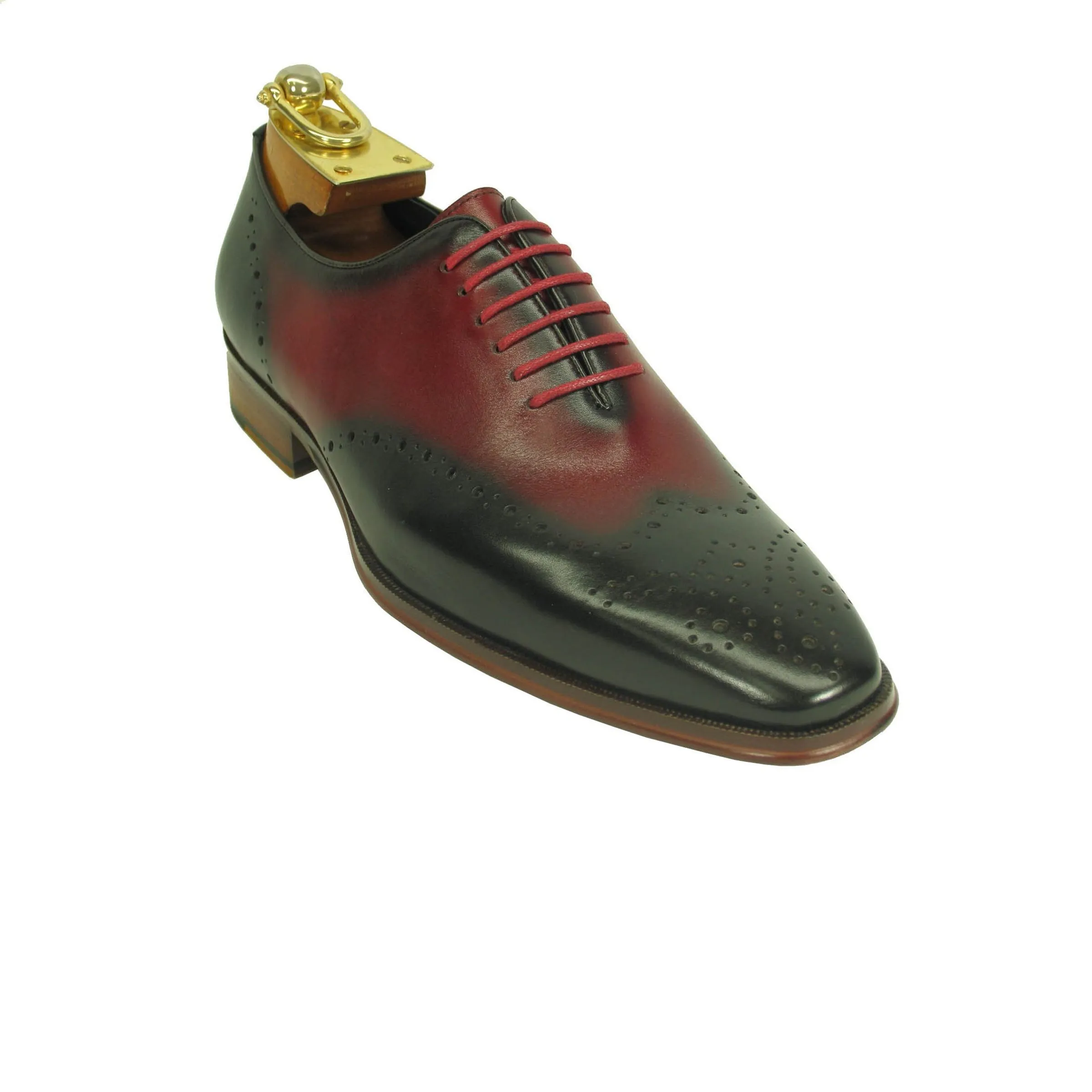 Mens Two Tone Contrast Leather Wingtip Dress Shoe in Black sold by Alberto Nardoni product image thumbnail 3